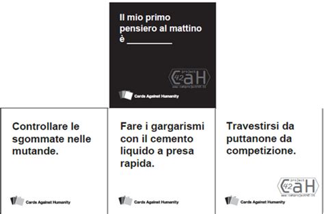 cards against humanity ita online|carte contro l'umanità pdf ita.